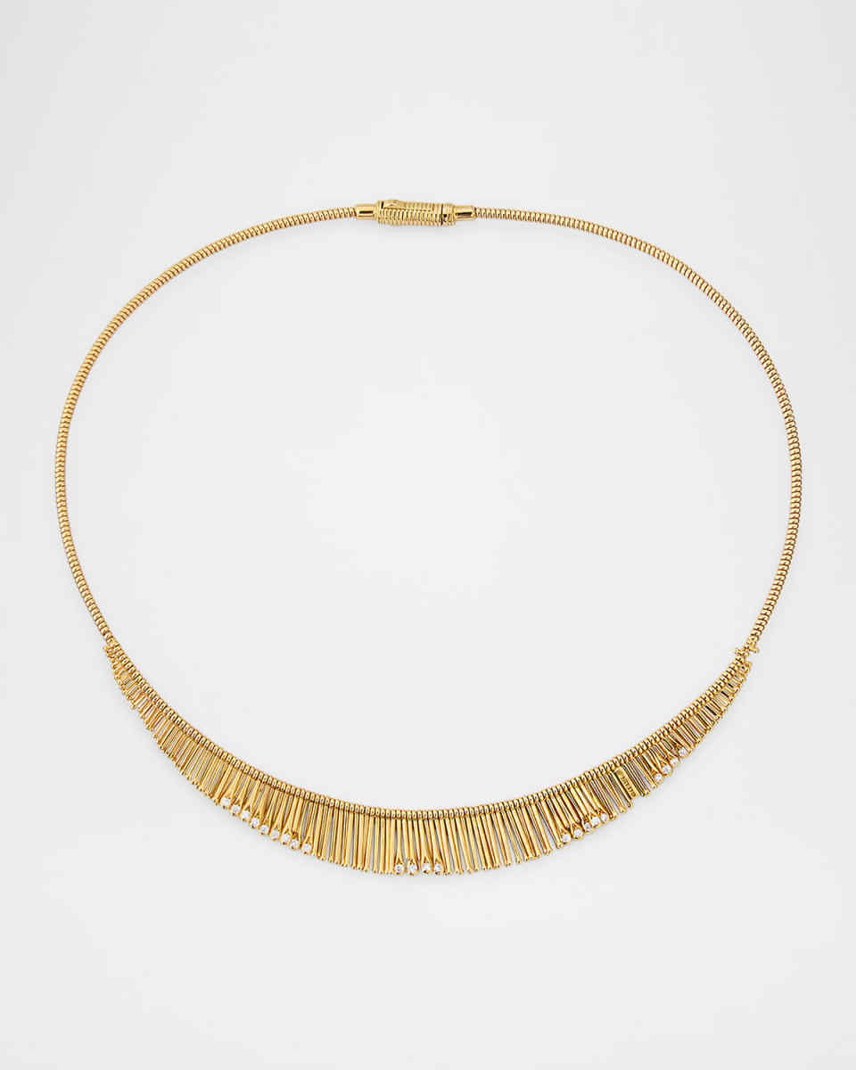 Slide 18K Yellow Gold Necklace with Diamonds